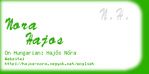 nora hajos business card